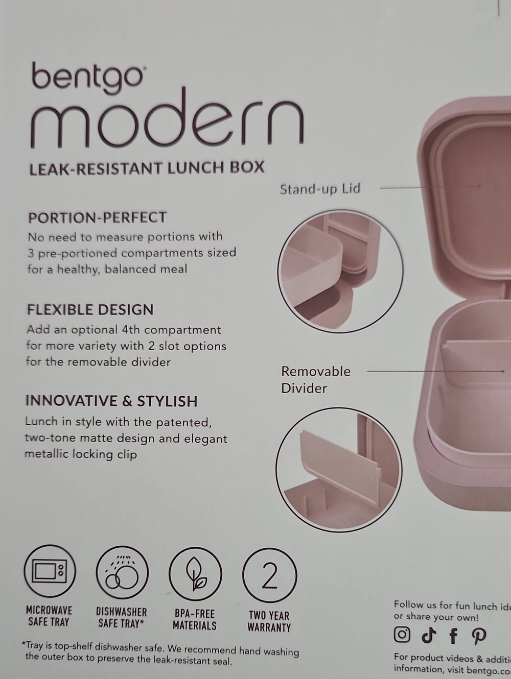 Bentgo Compartment Lunchbox- Multiple Available Green And Purple - Picture 7 of 8